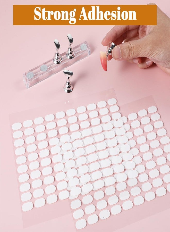HaiFafafaing 1200 PCS Double Sided Tape for Nail Display, Nail Stand Sticky Tabs, Nano Adhesive, White Transparent - Image 3